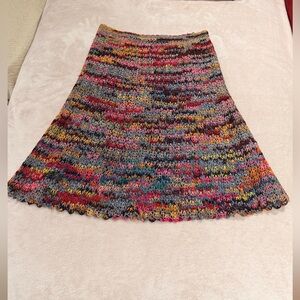 Eric Raisina Textured  Skirt With Silk Lining Size M